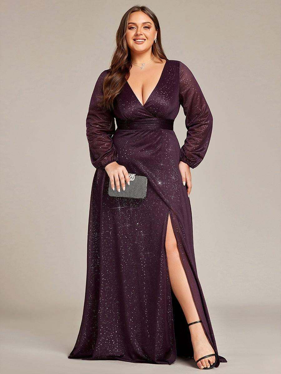 Rovika Fashion Women's Elegant Shimmer Maxi Gowns Dress Black