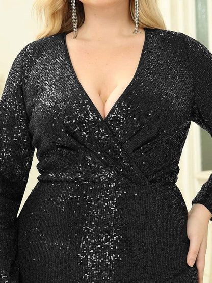 Rovika Fashion Women's Elegant Shimmer Maxi Gown Dress Black