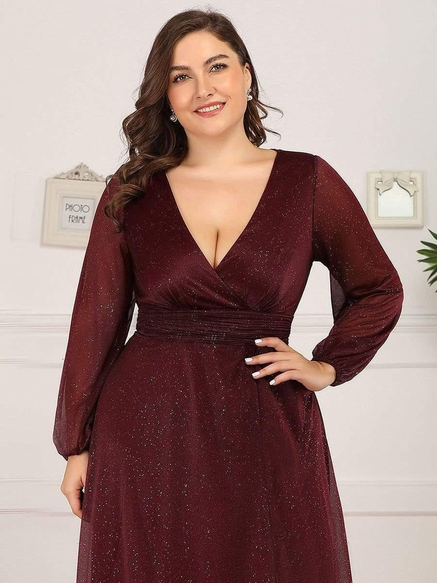 Rovika Fashion Women's Elegant Shimmer Maxi Gowns Dress Maroon