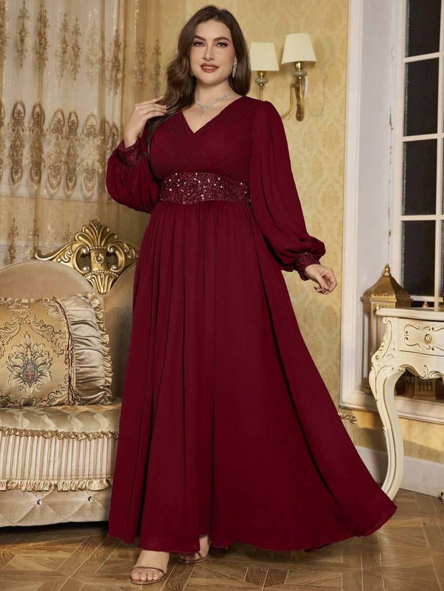 Wine Elegant Chiffon Maxi Gown for Women | Evening Party & Special Occasion Wear