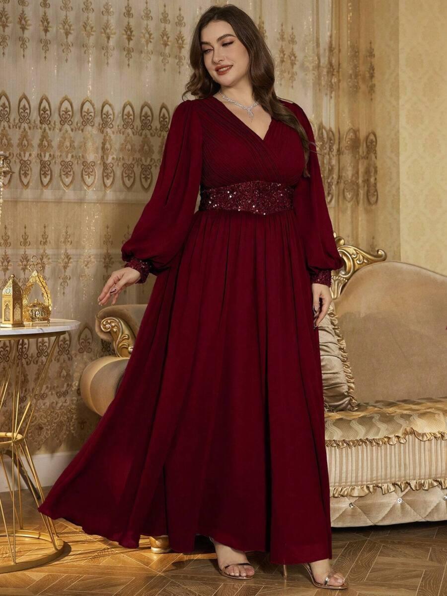 Wine Elegant Chiffon Maxi Gown for Women | Evening Party & Special Occasion Wear