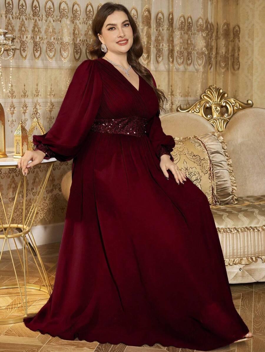 Wine Elegant Chiffon Maxi Gown for Women | Evening Party & Special Occasion Wear