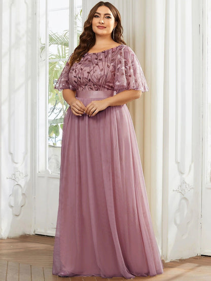 Rovika Fashion Women's Elegant Shimmer Maxi Gown Dress with Waist Belt - Pink