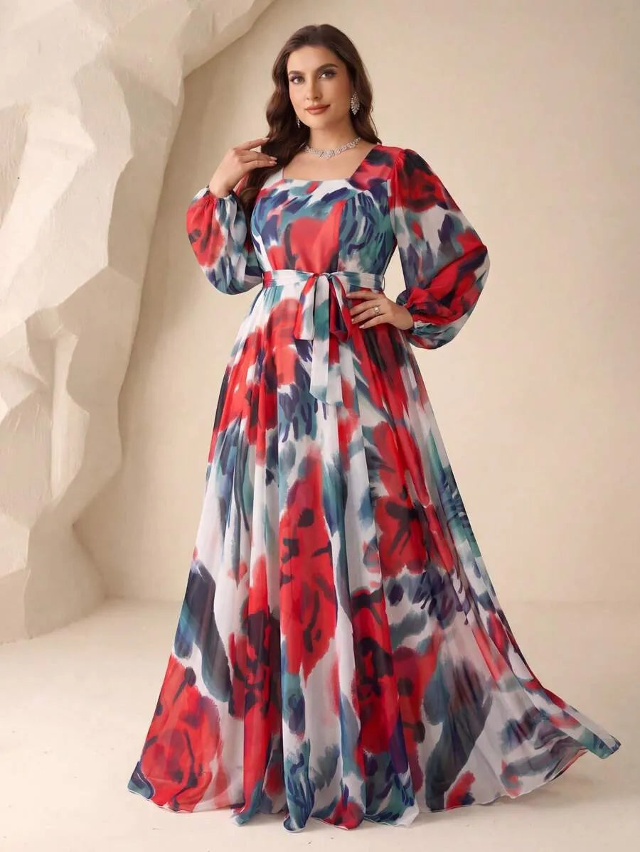 Rovika Fashion Multicolor Floral Printed Maxi Dress