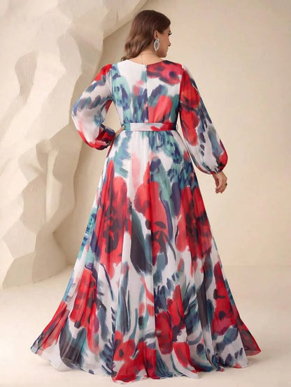 Rovika Fashion Multicolor Floral Printed Maxi Dress