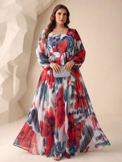 Rovika Fashion Multicolor Floral Printed Maxi Dress