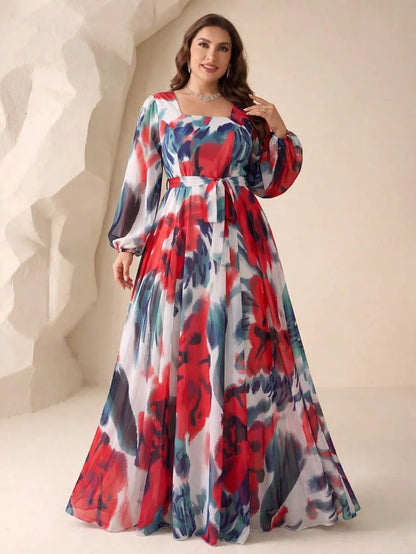 Rovika Fashion Multicolor Floral Printed Maxi Dress